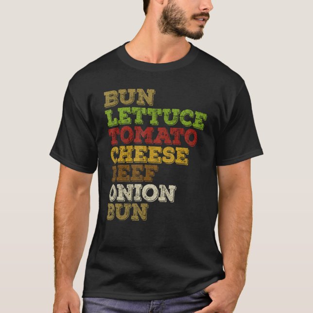 Camiseta Burger Day Cheeseburger Hamburger Beef Anatomy (Frente)
