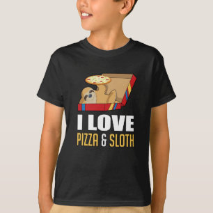 Camiseta Burger de Comida rápida Sloth Engraçada Pizza Coma