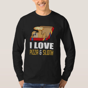 Camiseta Burger de Comida rápida Sloth Engraçada Pizza Coma