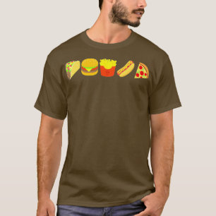 Camiseta Burger de Comida rápida Taco Fries franceses Pizz