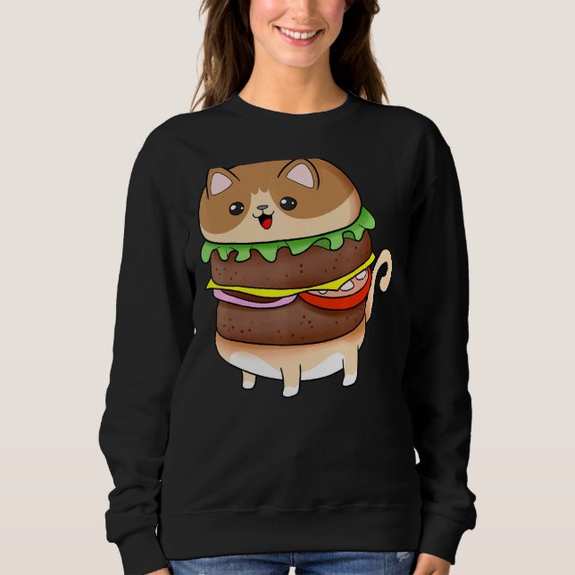 Camiseta Burger de Gato de comida (Frente)