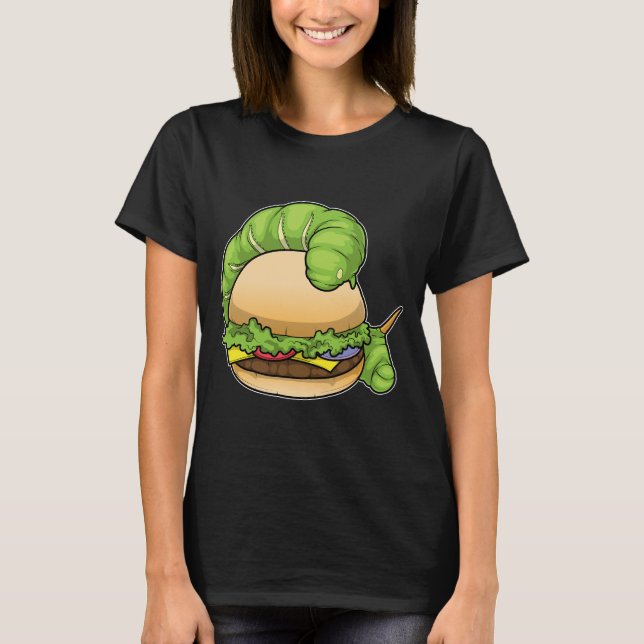Camiseta Burger de lagartas (Frente)