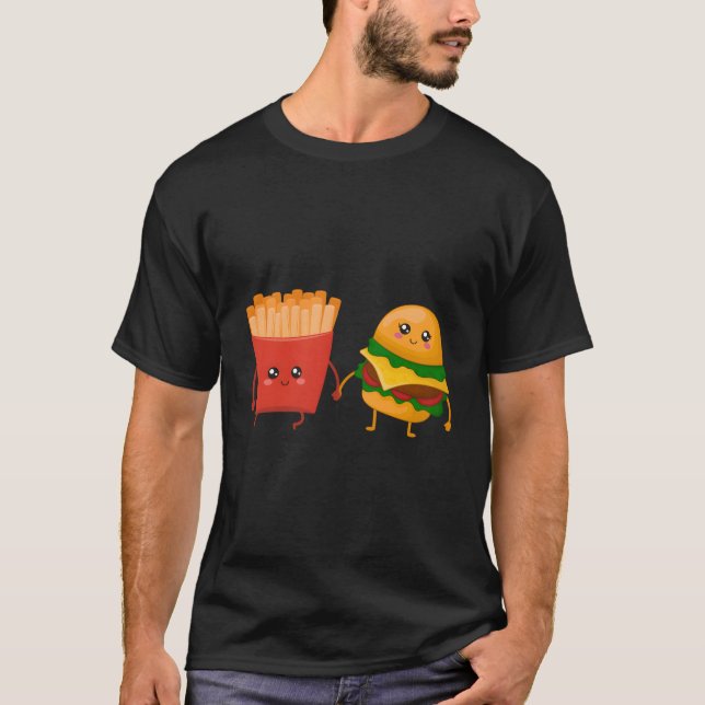Camiseta Burger E Fries - Burger De Casal Com Fritas France (Frente)