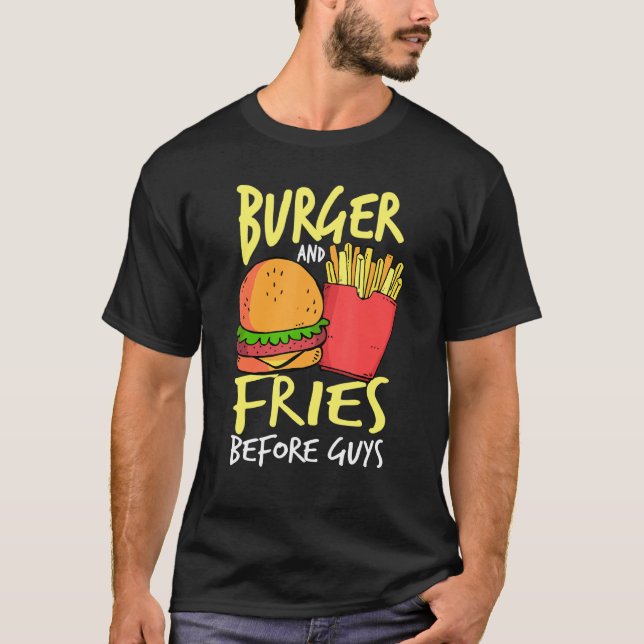 Camiseta Burger E Fries - Snacks De Comida Rápida (Frente)