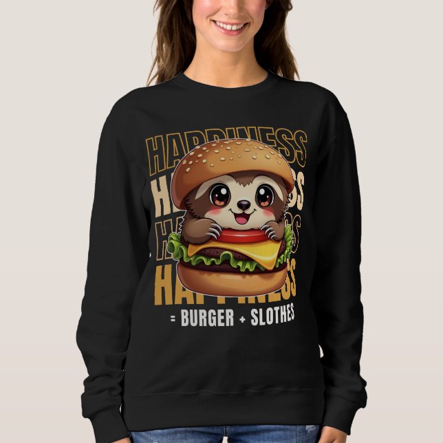Camiseta Burger E Slothes Me Fazem Feliz (Frente)
