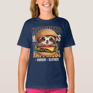 Camiseta Burger E Slothes Me Fazem Feliz