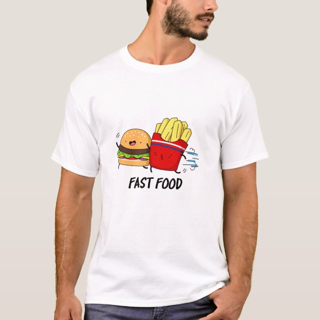 Camiseta Burger Engraçado De Comida Rápido E Fries Pun (Frente)