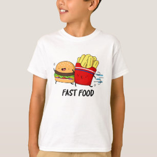 Camiseta Burger Engraçado De Comida Rápido E Fries Pun