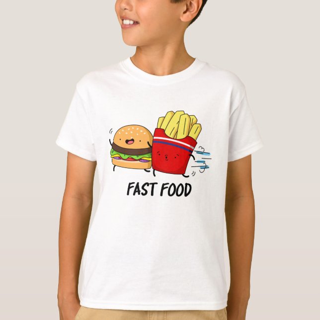Camiseta Burger Engraçado De Comida Rápido E Fries Pun (Frente)