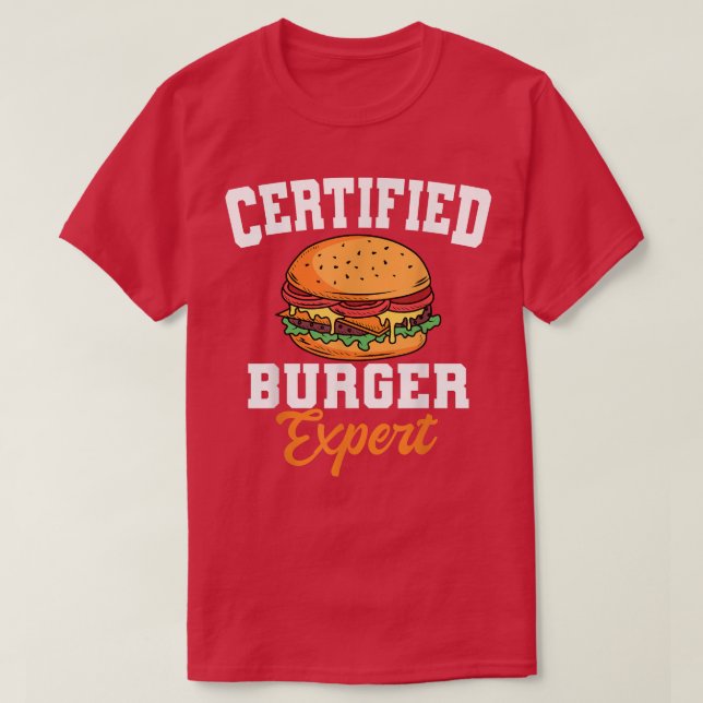 Camiseta Burger Epert Fast Comida Hamburger Fries Franceses (Frente do Design)