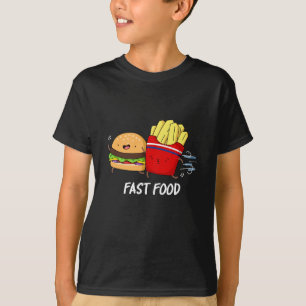 Camiseta Burger Funny De Comida Rápida E Fries Escuros BG