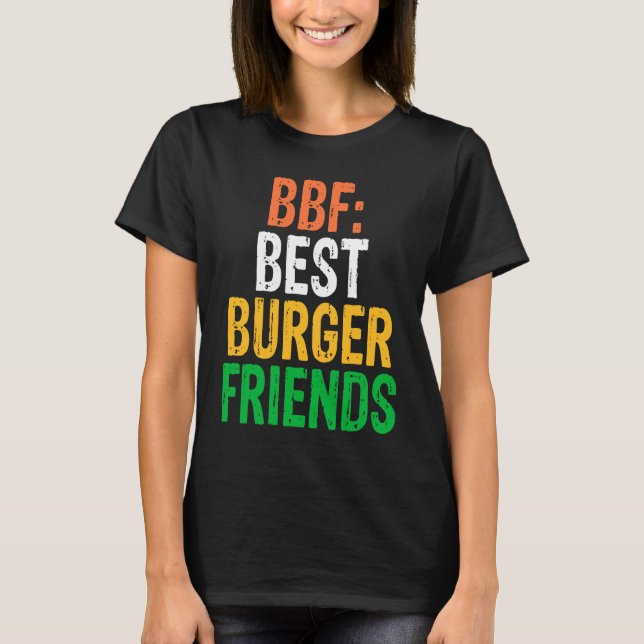 Camiseta Burger Hamburger BBF Best Burger Friends (Frente)
