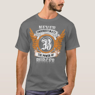 Camiseta Burger Name Shirt Nunca Subestima O Poder De