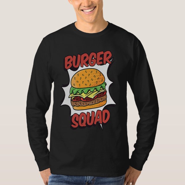 Camiseta Burger Squad Flipping Burgers (Frente)