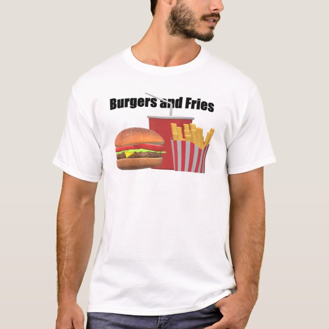 Camiseta Burgers e Fries (Frente)