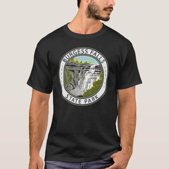 Camiseta Burgess Falls State Park Crachá do Tennessee (Frente)