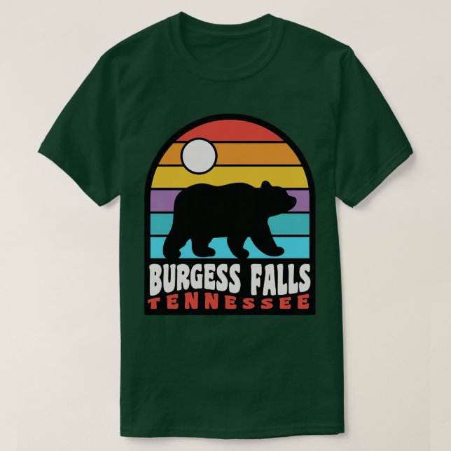 Camiseta Burgess Falls State Park Fazendo Hiking No Urso Do (Frente do Design)