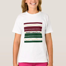 Camiseta Burgundy and Emerald Golden Polka Dots Christmas 