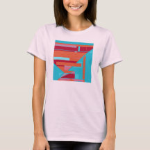 Burgundy Red Turquoise MCM inspirou Abstrato de Ar