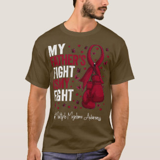 Camiseta Burgundy Ribbon Padre Combatendo Múltiplo Mieloma 