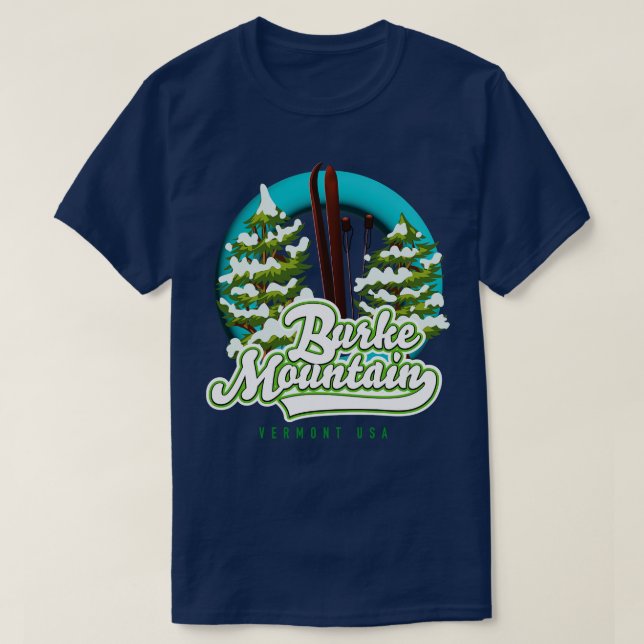 Camiseta Burke Mountain vermont us ski (Frente do Design)
