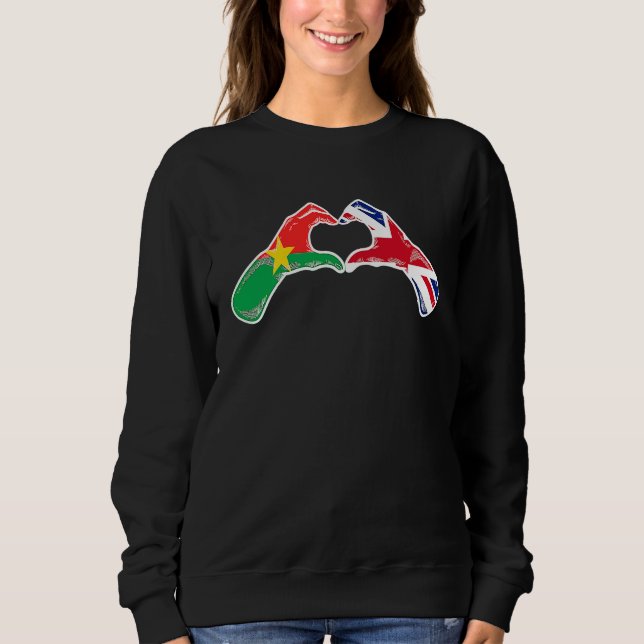 Camiseta Burkina Faso British Flag  Burkinabe British UK He (Frente)