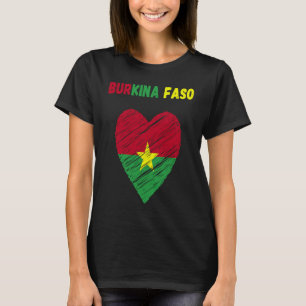 Camiseta Burkina Faso Flag Burkina Faso Heart Burki