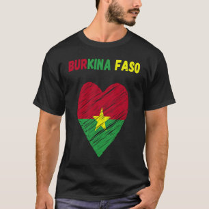 Camiseta Burkina Faso Flag Burkina Faso Heart Burki