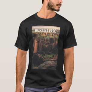 Camiseta Burkina Faso Ilustração Viagem Art Vintage