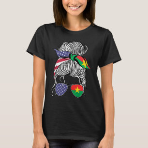 Camiseta Burkinabe Patriota Americano Cultiva Mulher Orgulh