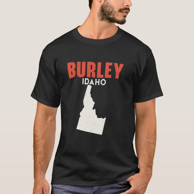 Camiseta Burley Idaho EUA Estado Americano Viagem Idahoan (Frente)