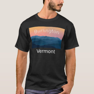Camiseta Burlington Vermont Mountain sunset home