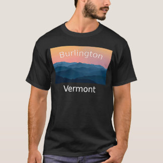 Camiseta Burlington Vermont Mountain sunset home