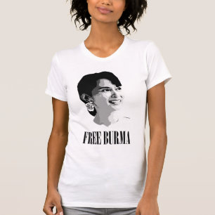 Camiseta Burma livre - Aung cantou Suu Kyi
