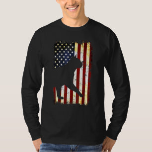 Camiseta Burmanês Cat Silhouette American Flag 4 De Julho