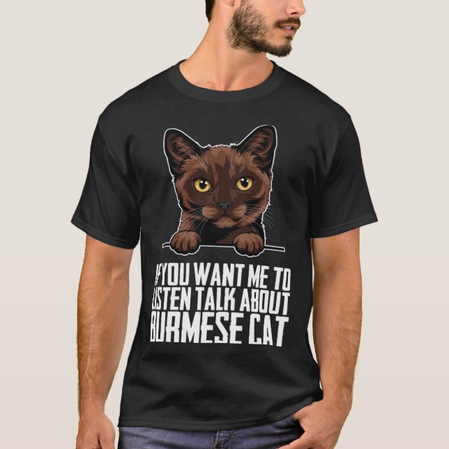 Camiseta Burmese Burmese cat Burmese mother (Frente)