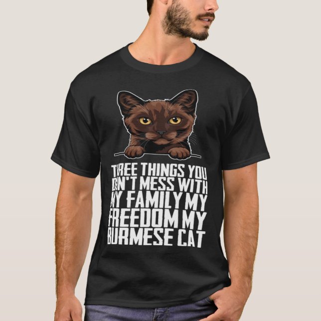 Camiseta Burmese  Burmese cat  Burmese mother (Frente)