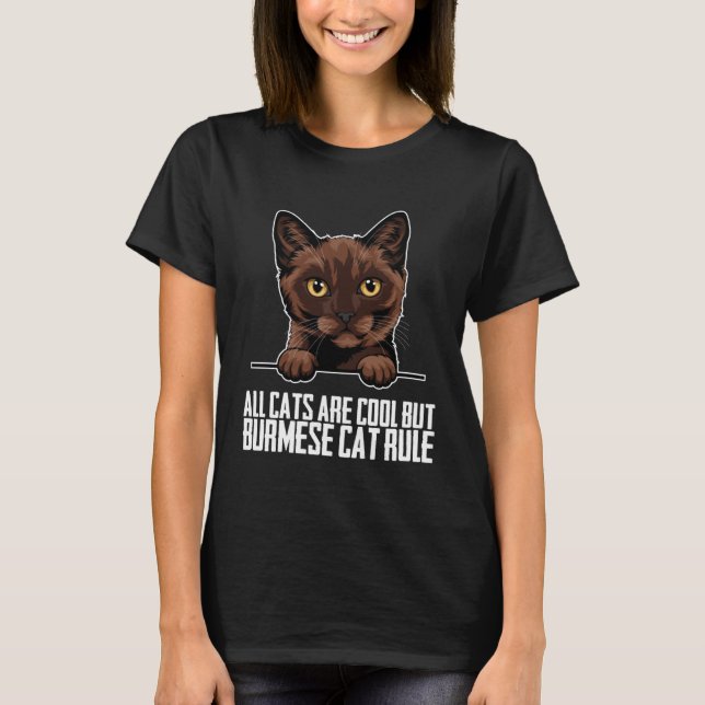 Camiseta Burmese cat  Burmese dad  Burmese (Frente)