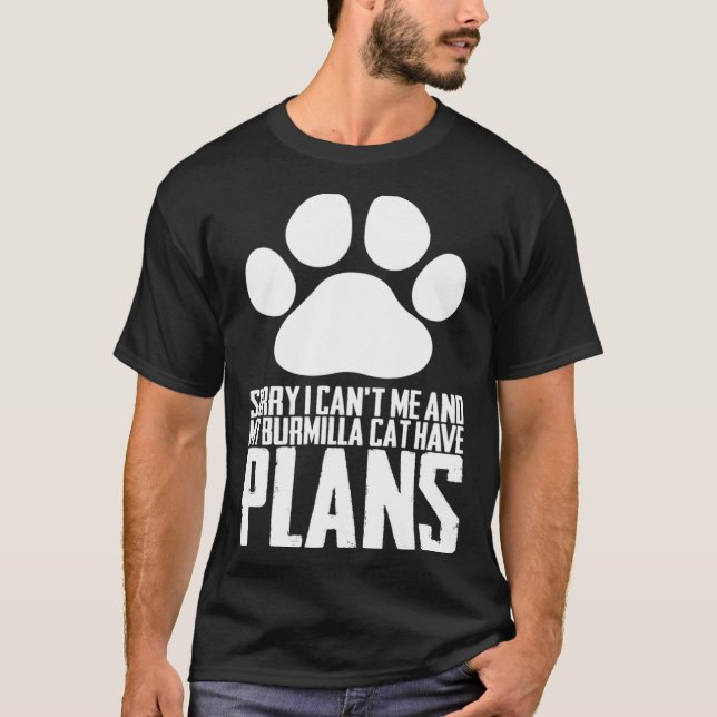 Camiseta Burmilla  gato Burmilla  mãe Burmilla (Frente)