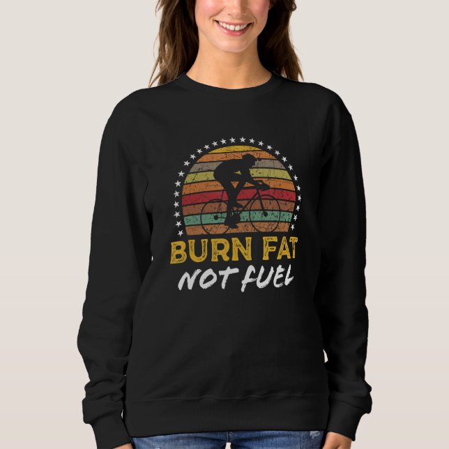 Camiseta Burn Fat Not Fuel Cool Cycling Biking Bike Rider G (Frente)