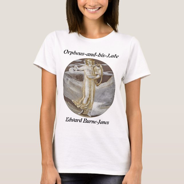 Camiseta Burne-Jones Orpheus e seu Lute Personalizável (Frente)