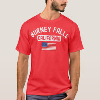 Burney Falls California USA Flag Vintage Cali Bear