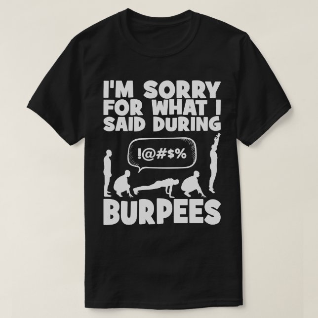 Camiseta BURPEES - Engraçado Workout Novelty (Frente do Design)