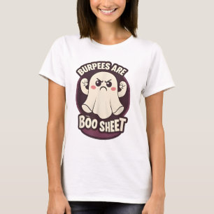 Camiseta Burpees engraçados são algumas folhas de Boo trein