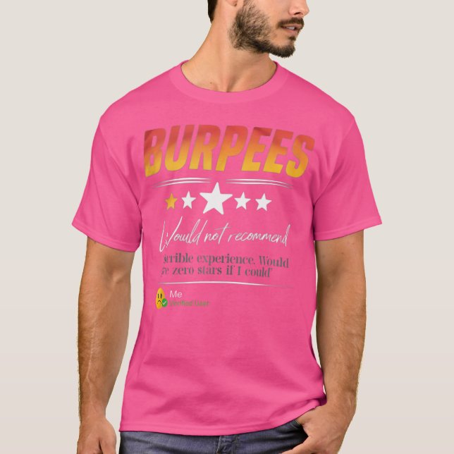Camiseta Burpees Não Recomendam Giro Engraçado De Construçã (Frente)