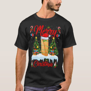 Camiseta Burrito Comida Ilumina Papais noeis De Árvore Xmas