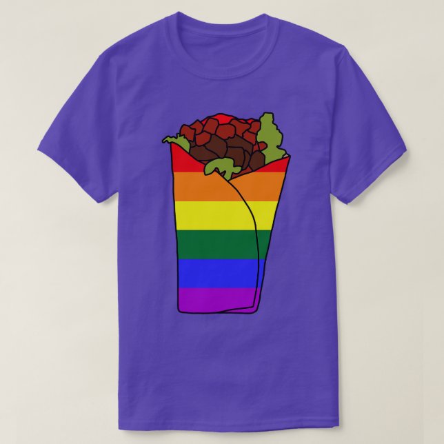 Camiseta Burrito do Orgulho LGBTQ (Frente do Design)