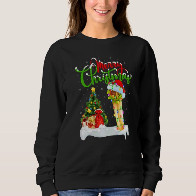 Camiseta Burrito Food  Xmas Decorations Santa Burrito Chris (Frente)