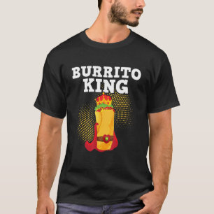 Camiseta Burrito King Tortilla Comida da cozinha mexicana F