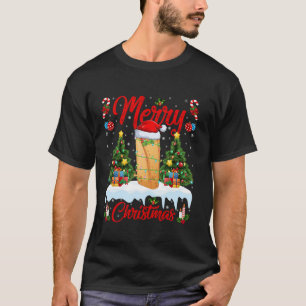Camiseta Burrito Merry Christmas Tree Lights Fast Comida Bu